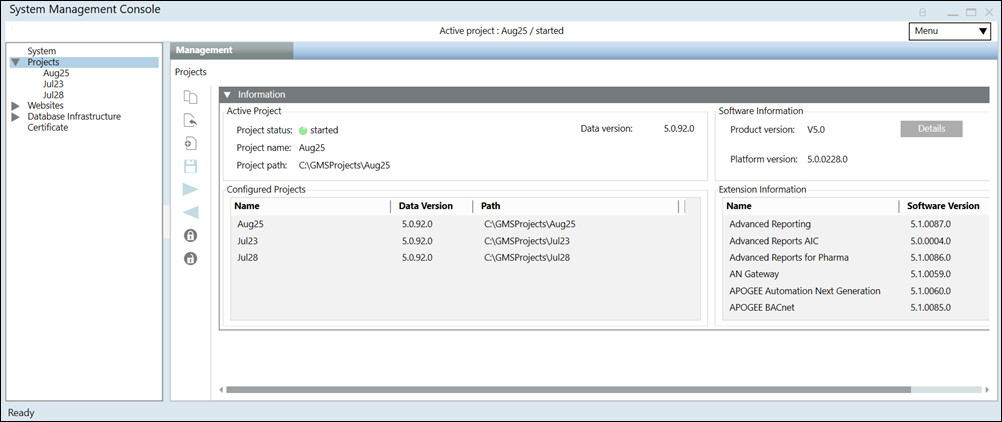Management Tab on Server Installation